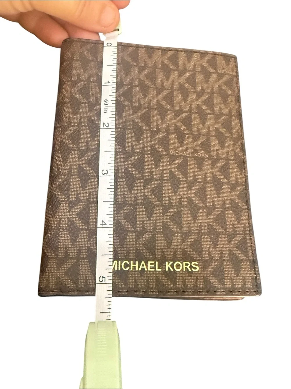 NWOT Michael Kors Signature MK Brown Card & Key Holder